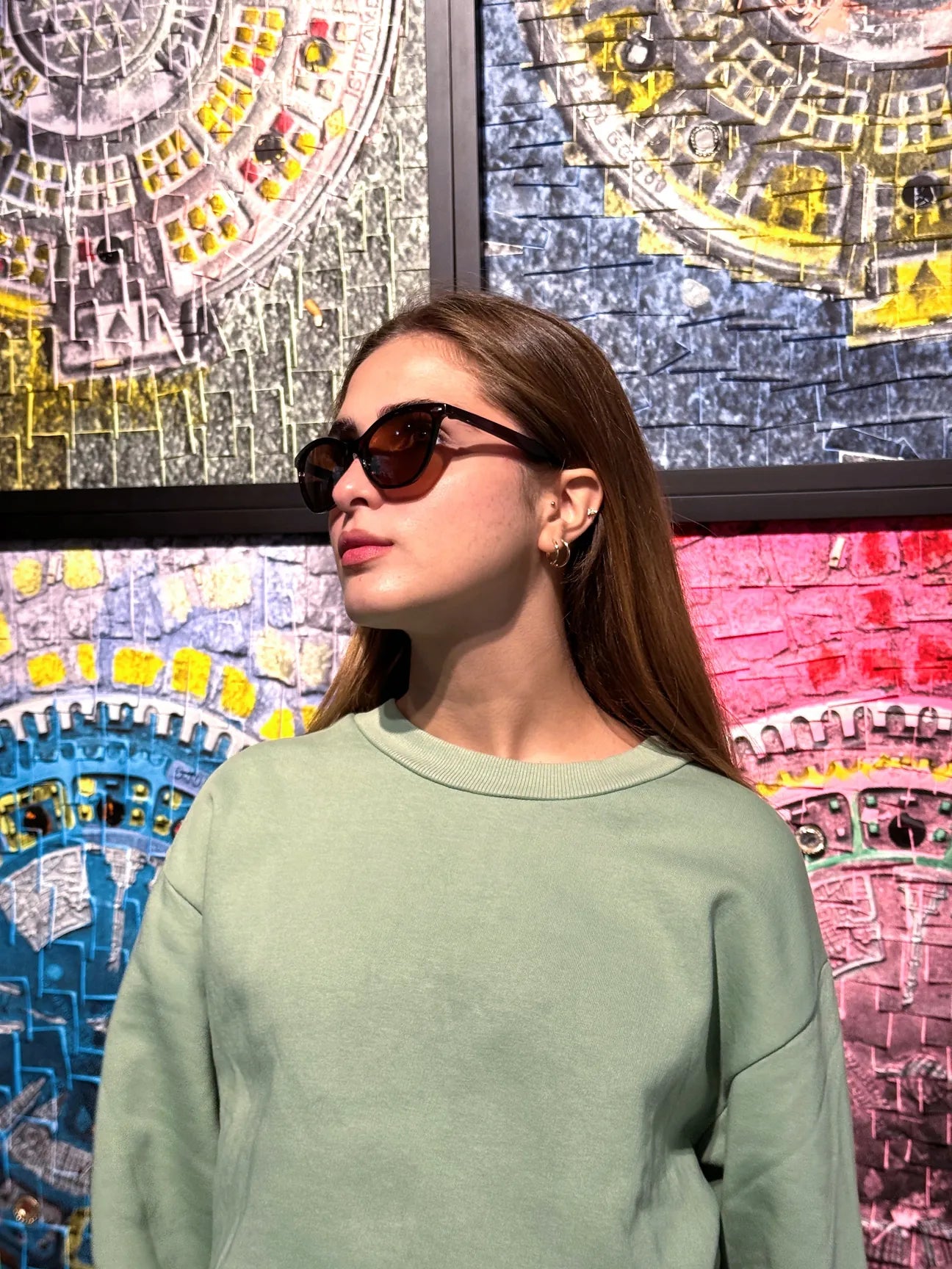 Kitty Cat Eye Kahverengi Güneş Gözlüğü